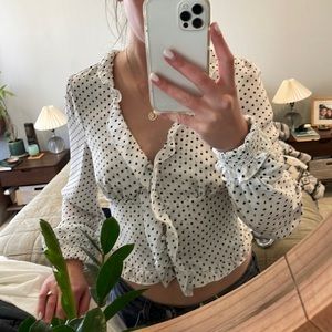 Free People Smell the Roses Dot Top